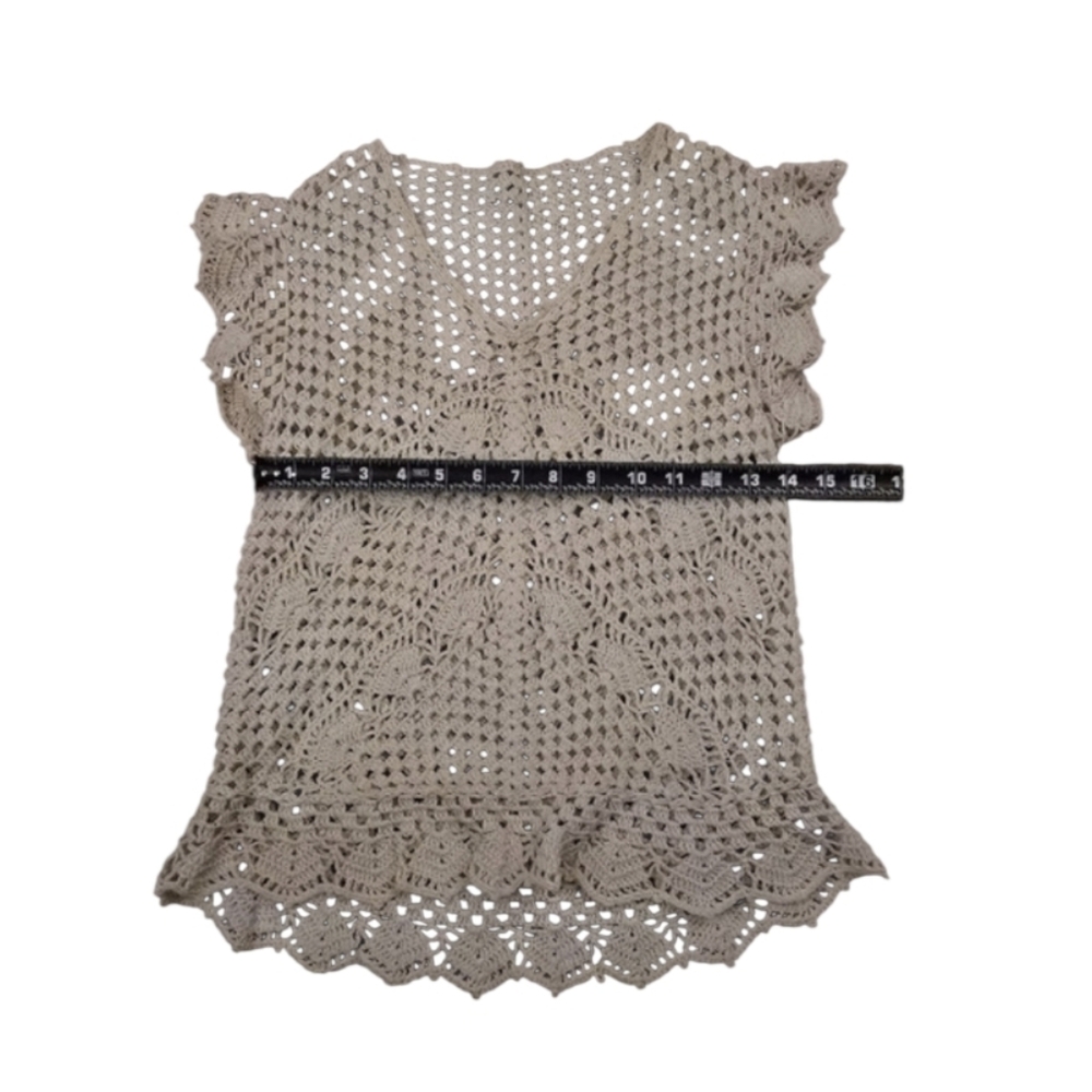 Muney New York beige crochet top. Size small - Picture 3 of 5